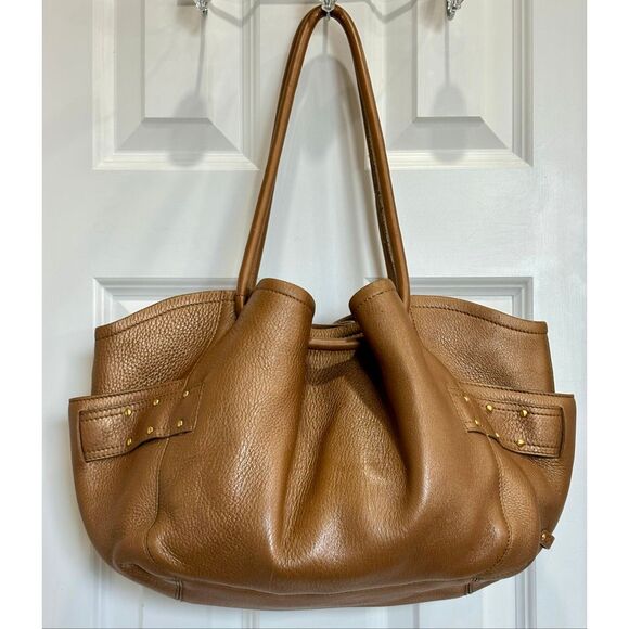 COLE HAAN - "Denny" Bronze Metallic Soft Pebble Leather Tote Shoulder Bag/Sweet! - Picture 2 of 16
